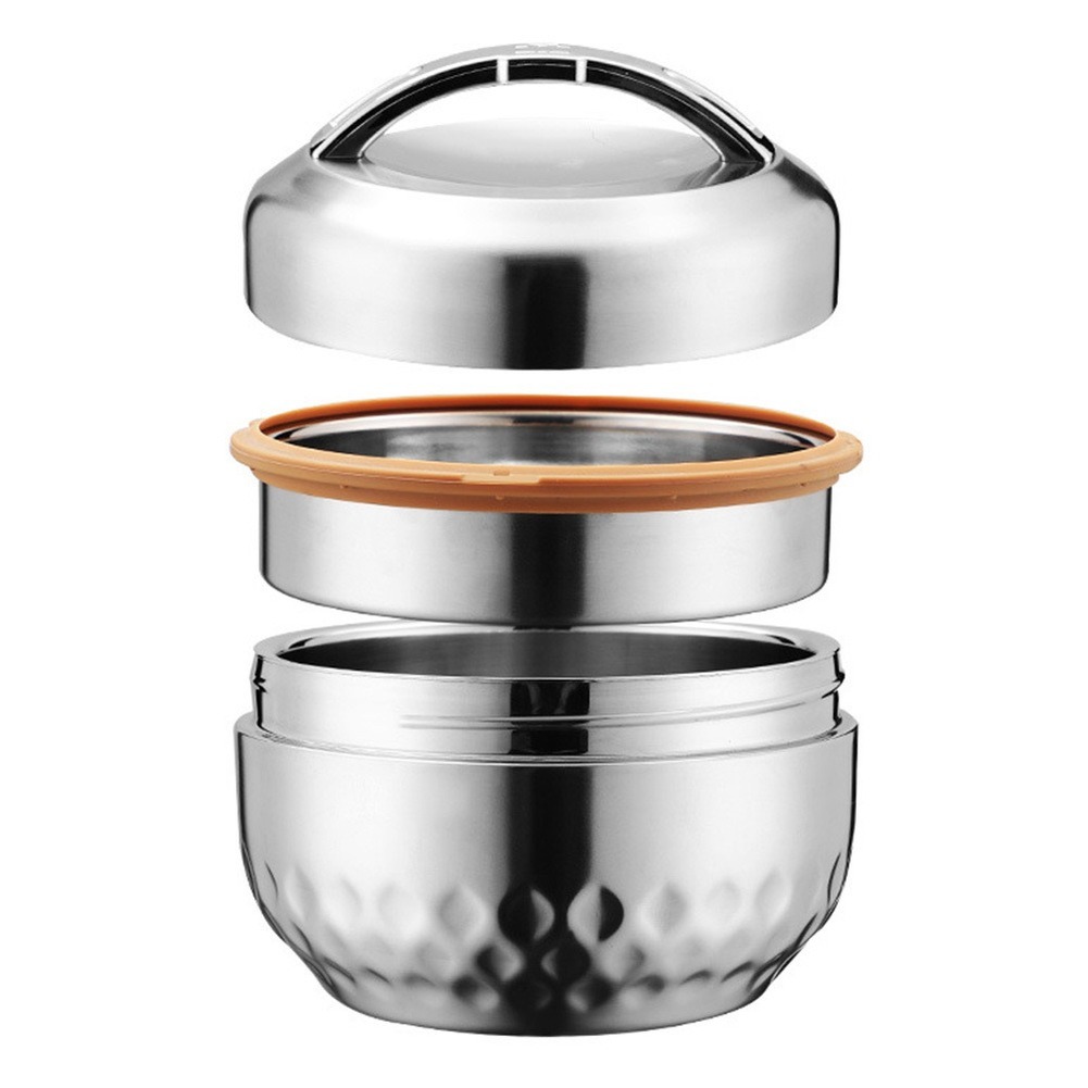 Food Storage Thermos - กล่องเก็บอาหารเก็บความร้อนสองชั้นแบบพกพากล่องข้าวกลางวันกล่องเก็บสินค้าเบนโตะกล่องข้าวกลางวันสแตนเลสแข็งแรงทนทาน