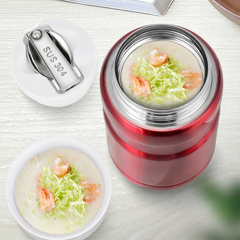 Food Storage Thermos - 500/750ml สแตนเลสสตีลอาหารอาหารความร้อน Jar ช้อนฉนวนซุปถ้วยอาหารกลางวันกล่องอาหาร THERMOS ขวดหม้อสตูว์