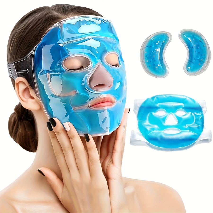 Cold Pack Ice Gel - แผ่นมาส์กหน้าเย็นและแผ่นประคบเย็นลดอาการบวมใต้ตา ลดรอยคล้ำใต้ตา เม็ดเจลประคบร้อน-เย็น สำหรับสปาหน้าสำหรับผู้หญิง