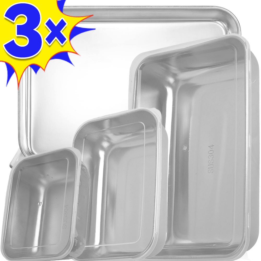 Food Storage Containers B&M - กล่องเก็บอาหารสแตนเลสกล่องเก็บความสดฝาปิดสี่เหลี่ยมผืนผ้าไส้กรอกก๋วยเตี๋ยวจานผลไม้พร้อมฝาปิดภาชนะเก็บอาหาร