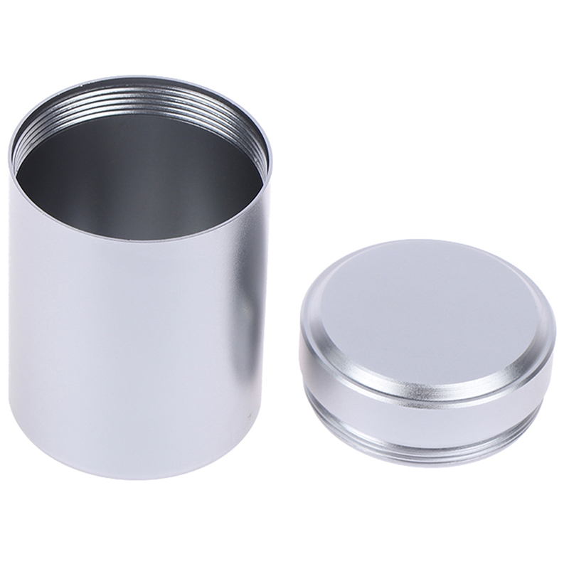 Food Storage Stainless Steel Containers - กล่องโลหะสแตนเลสขนาดเล็กแบบพกพา กระปุกปิดผนึกกันความชื้น สีพื้น สำหรับเก็บถั่ว ขนม อาหาร