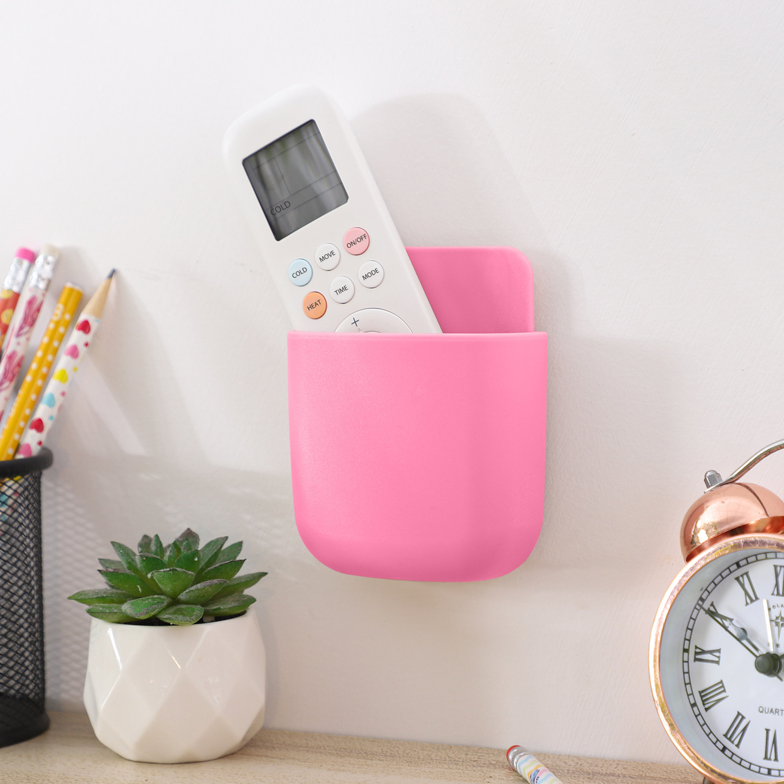Food Storage Organizer - กล่องเก็บของแบบโปร่งใสติดผนัง 3 ชิ้น สำหรับจัดเก็บรีโมทคอนโทรล โทรศัพท์มือถือ และของใช้จุกจิก