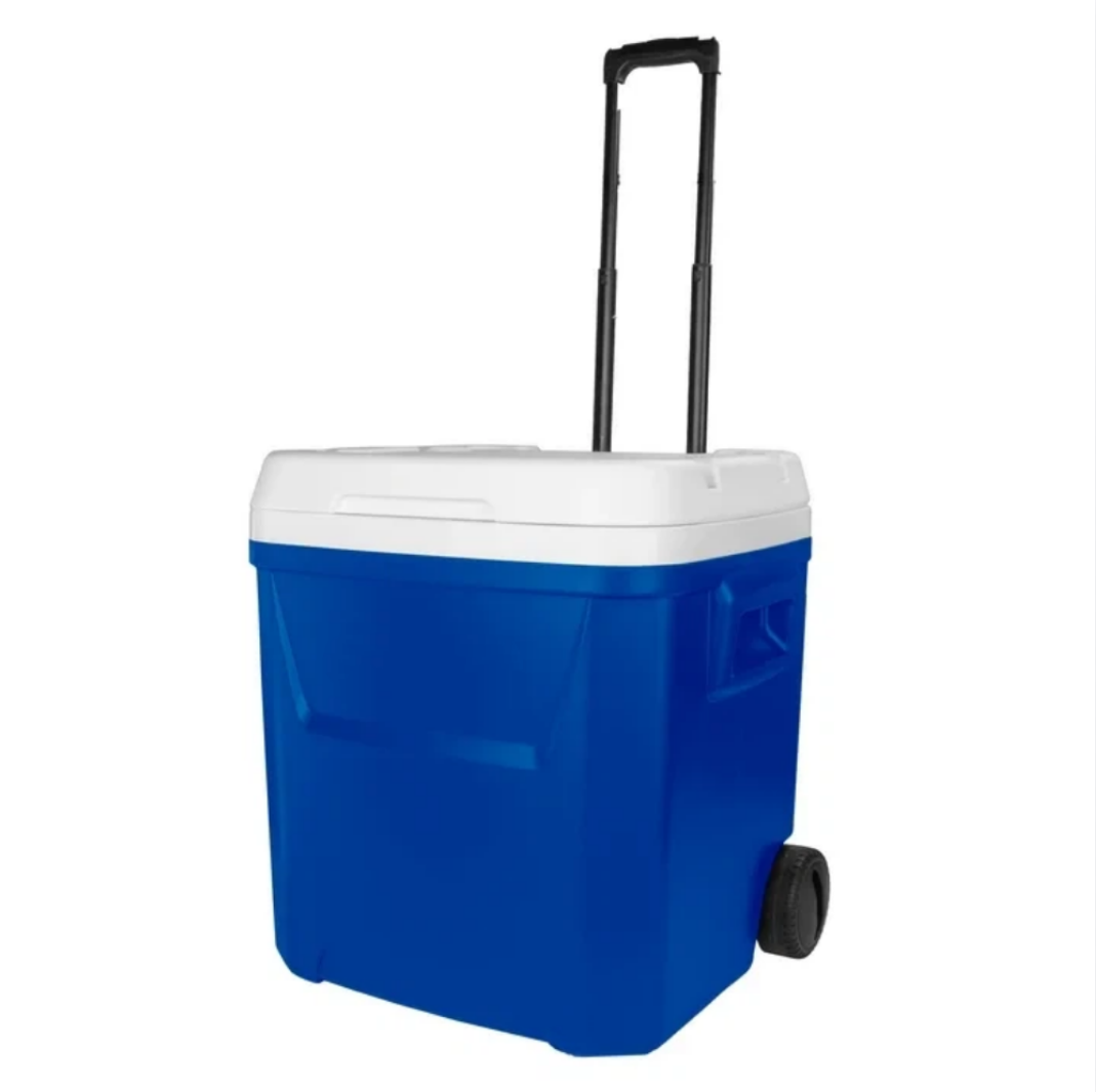 Food Storage Handling - กล่องเก็บความเย็นแบบแข็ง 60 ควอร์ต สีฟ้า Laguna พร้อมล้อเลื่อน