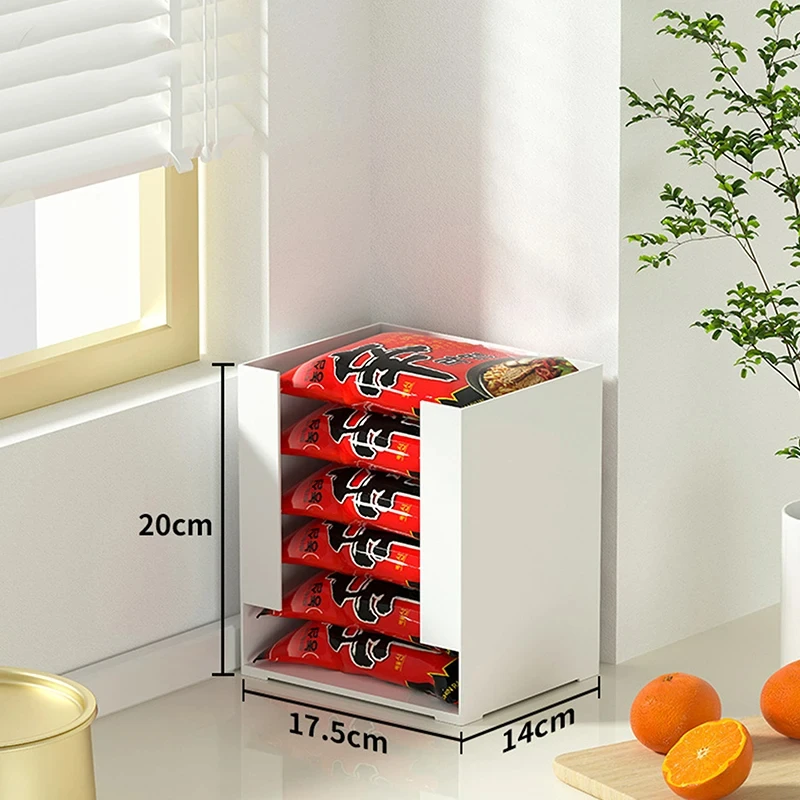 Food Storage Pantry - กล่องเก็บบะหมี่กึ่งสำเร็จรูปอเนกประสงค์ 26 ช่อง สำหรับใส่ถ้วยราเม็ง เหมาะสำหรับจัดระเบียบครัวและเก็บอาหาร