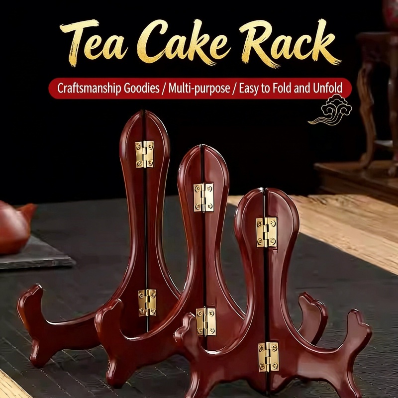 Food Storage Rack - ชั้นวางจานไม้สไตล์วินเทจ 1 ชิ้น ดีไซน์โค้ง ทำมือ พับได้