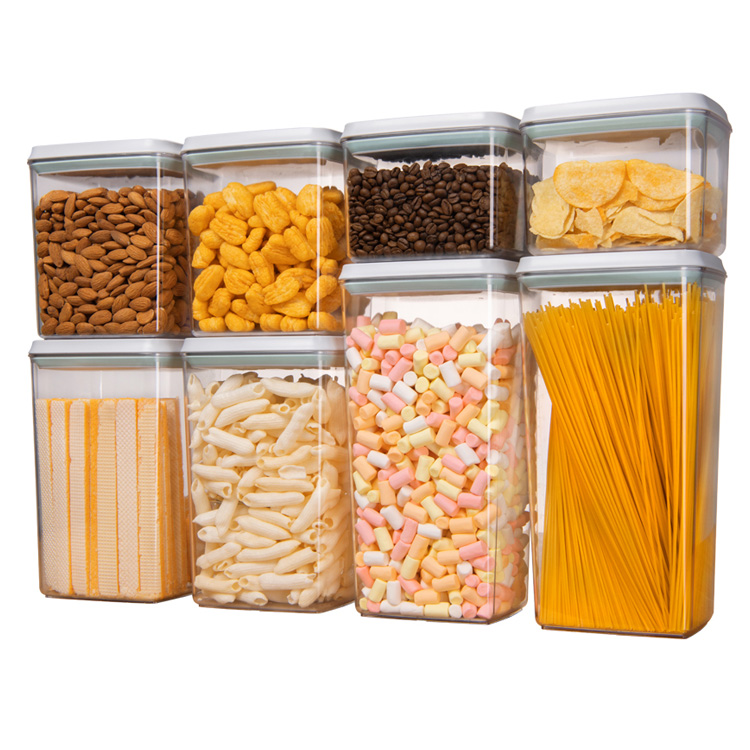 Food Storage Pantry - ชุดกล่องเก็บอาหารสุญญากาศจากโรงงานโดยตรง 8 ชิ้น สำหรับจัดระเบียบครัว ใส่ได้ทั้งน้ำตาล ลูกอม