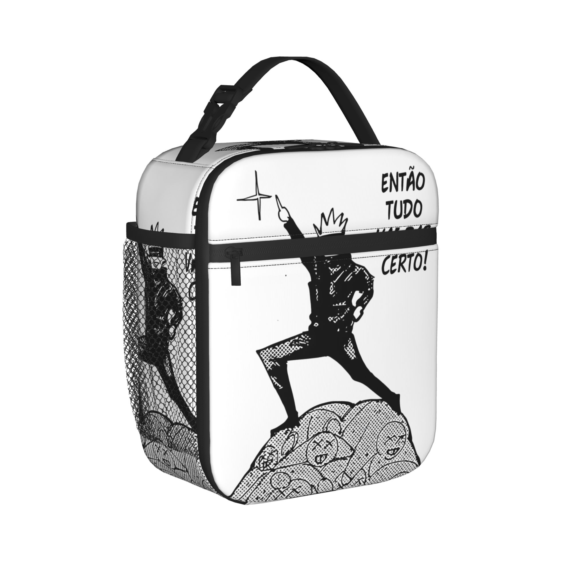 Food Storage Reusable Bags - กระเป๋าใส่อาหารกลางวันแบบมีฉนวนลายจูจุตสึ ไคเซ็น สำหรับกิจกรรมกลางแจ้ง กระเป๋าเก็บอาหารแบบใช้ซ้ำได้ กล่องอาหารกลางวันเก็บความร้อน