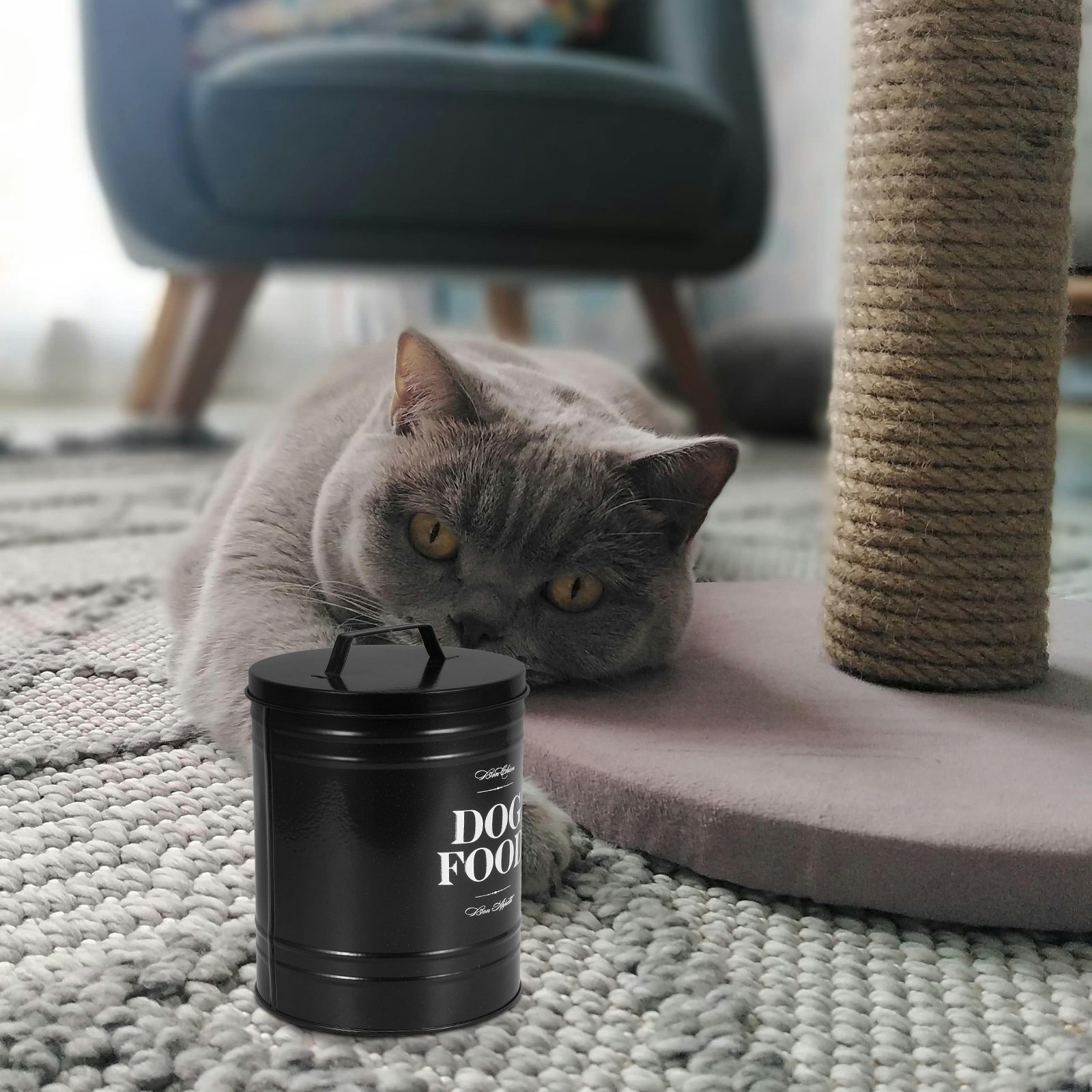 Food Storage Dog - ถังเก็บอาหารสัตว์เลี้ยงขนาด 54 ออนซ์ ภาชนะเก็บอาหารสุนัขแบบปิดสนิท ขนาดใหญ่ สำหรับเก็บขนมสุนัข