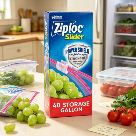 Food Storage Reusable Bags - ถุงเก็บอาหารแบบรูดปิดขนาดแกลลอน ใช้ซ้ำได้ 40 ใบ สำหรับอาหารกลางวันที่โรงเรียน การจัดระเบียบในครัว