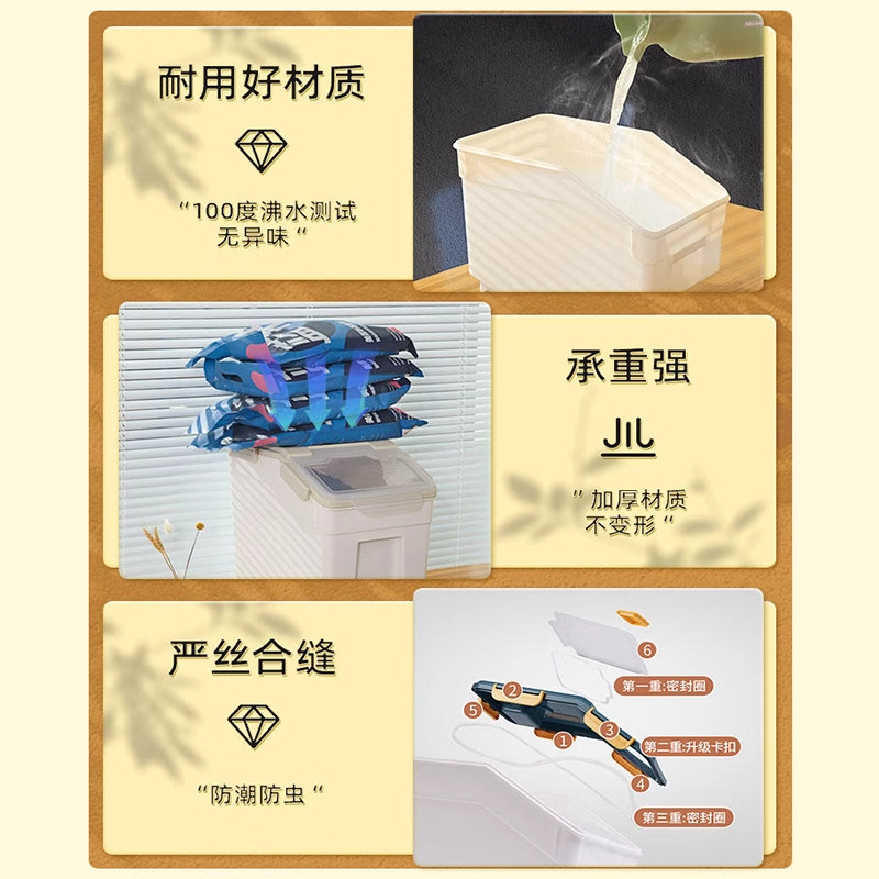 ถังเก็บอาหารสุนัขแบบปิดผนึก ถั - Food Storage Dog บทวิจารณ์และราคา