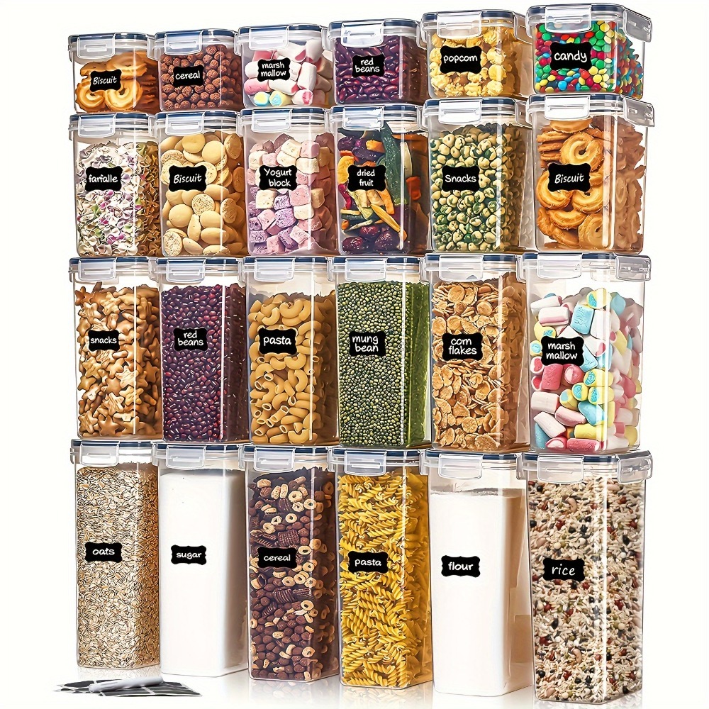 24 ชิ้น กล่องเก็บอาหาร 12 กล่อ - Food Storage Pantry บทวิจารณ์และราคา