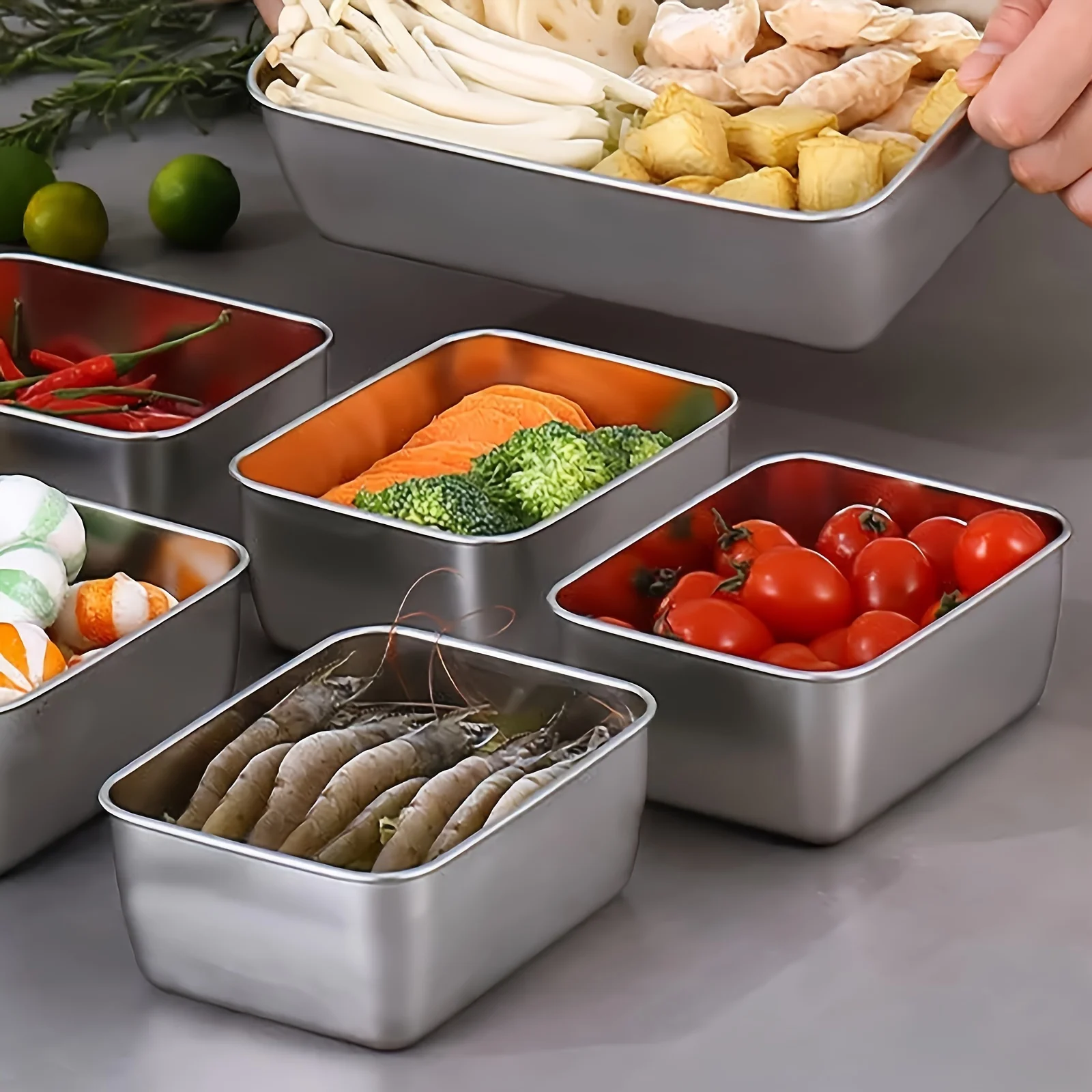 ชุดกล่องเก็บอาหารสแตนเลสพร้อมฝ - Food Storage Stainless Steel Containers บทวิจารณ์และราคา