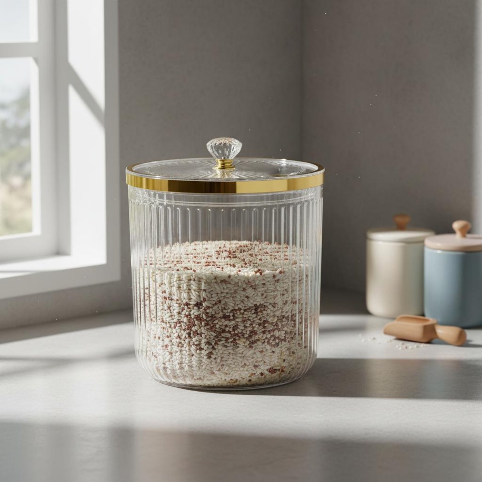 ภาชนะเก็บอาหารแห้ง ดีไซน์ปากกว - Food Storage Canister บทวิจารณ์และราคา