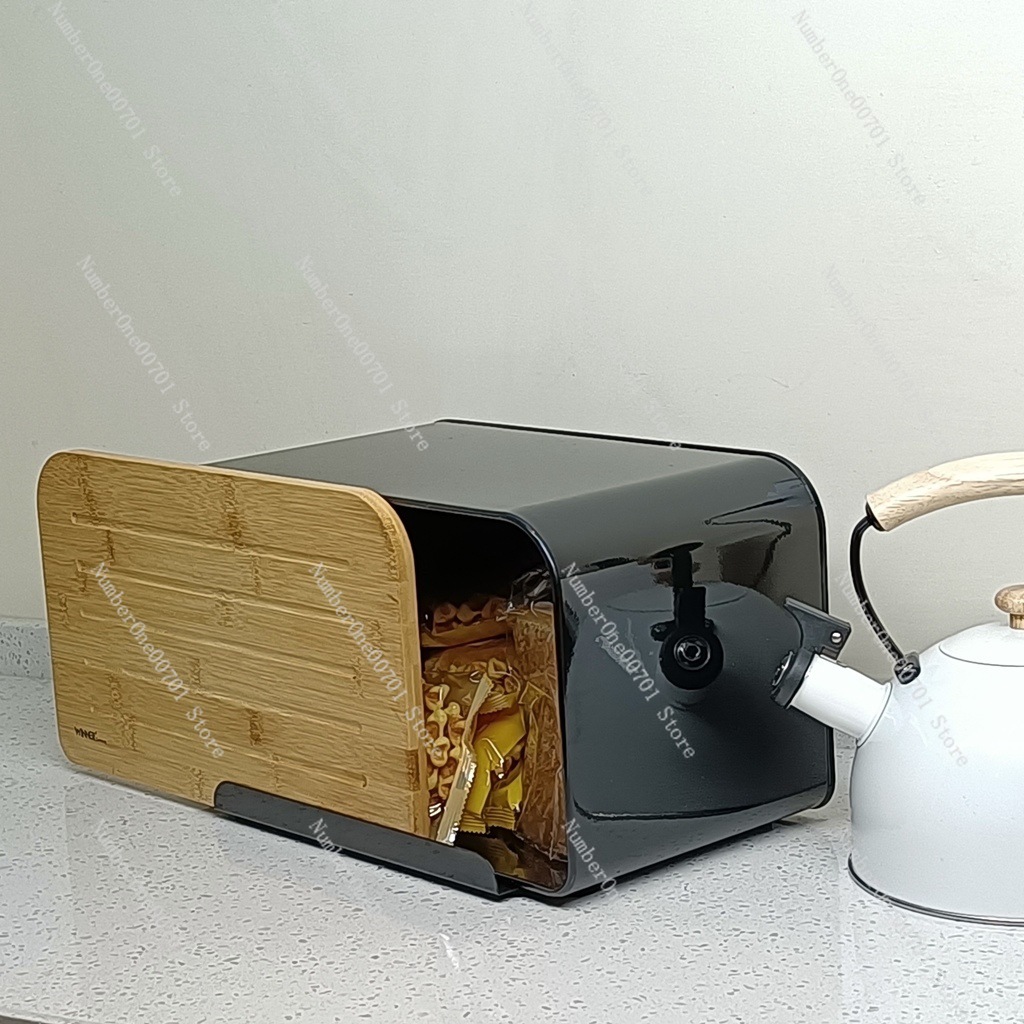 กล่องใส่ขนมปังในครัวพร้อมฝาไม้ - Food Storage Stainless Steel Containers บทวิจารณ์และราคา
