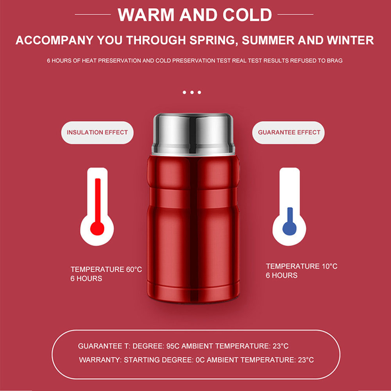 500/750ml สแตนเลสสตีลอาหารอาหา - Food Storage Thermos บทวิจารณ์และราคา