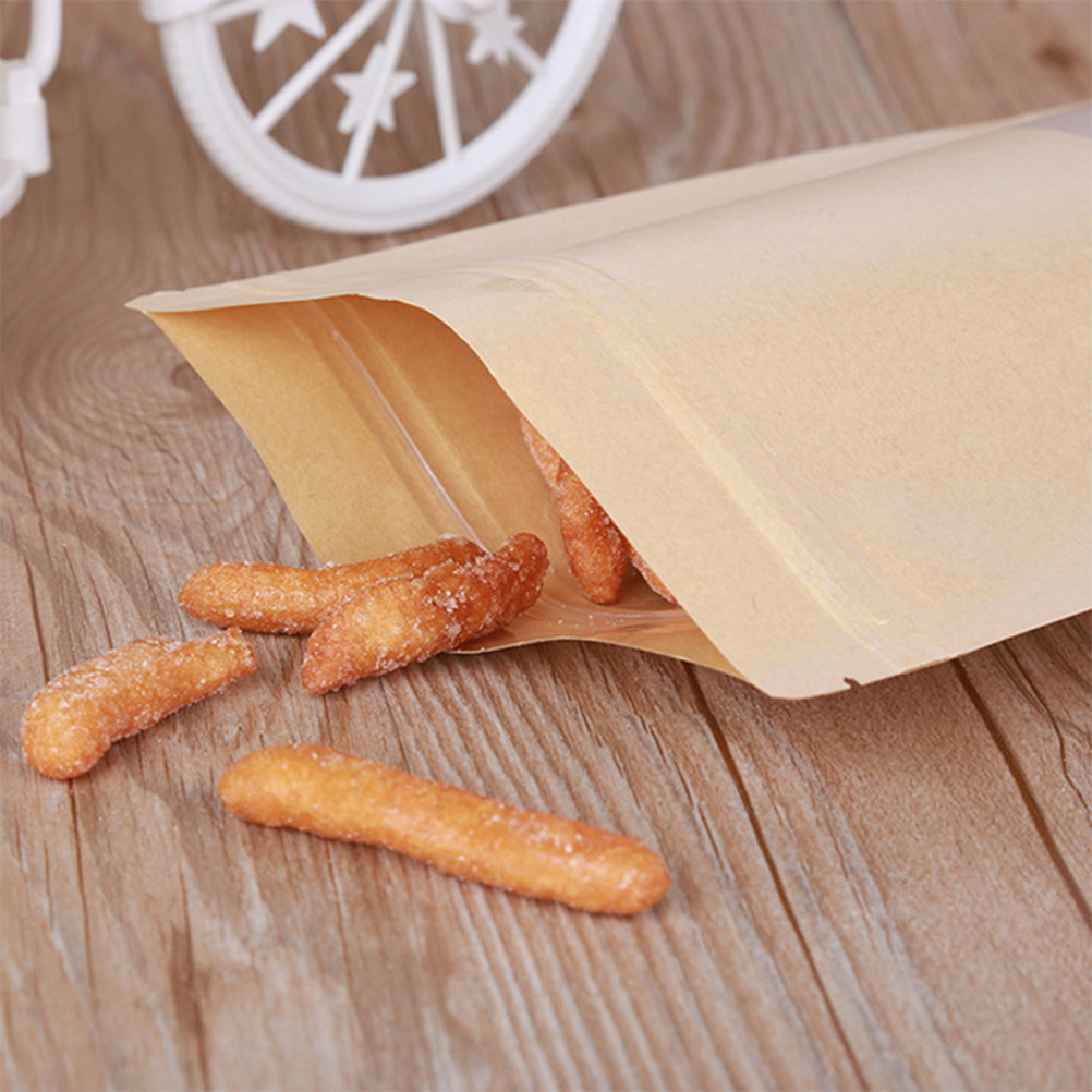 ถุงกระดาษคราฟท์แบบมีซิปปิดผนึก - Food Storage Reusable Bags บทวิจารณ์และราคา