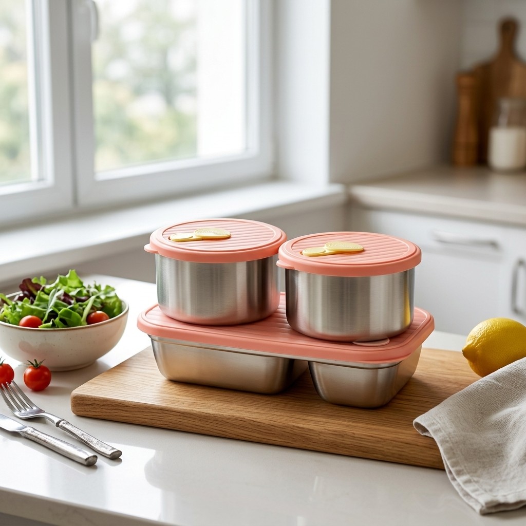 กล่องอาหารกลางวันสแตนเลส 304 ใ - Food Storage Containers B&M บทวิจารณ์และราคา