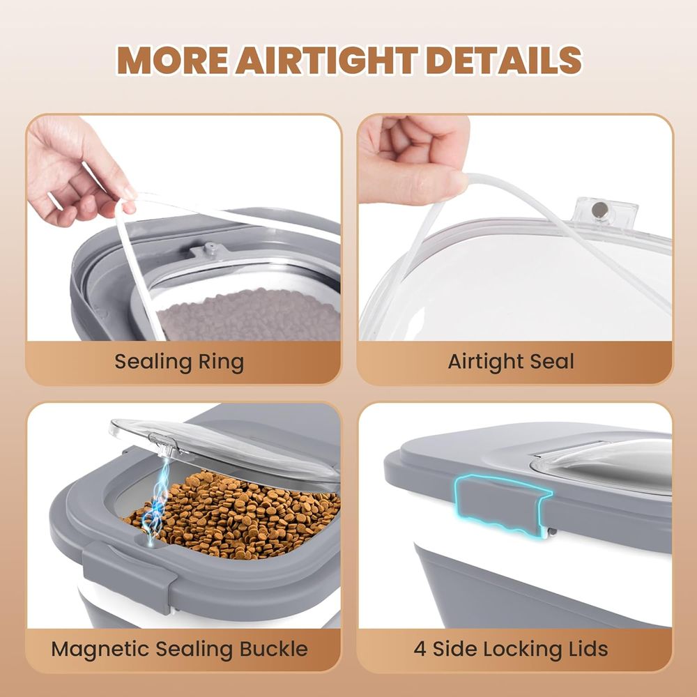 ภาชนะเก็บอาหารสุนัขแบบปิดสนิท, - Food Storage Handling บทวิจารณ์และราคา