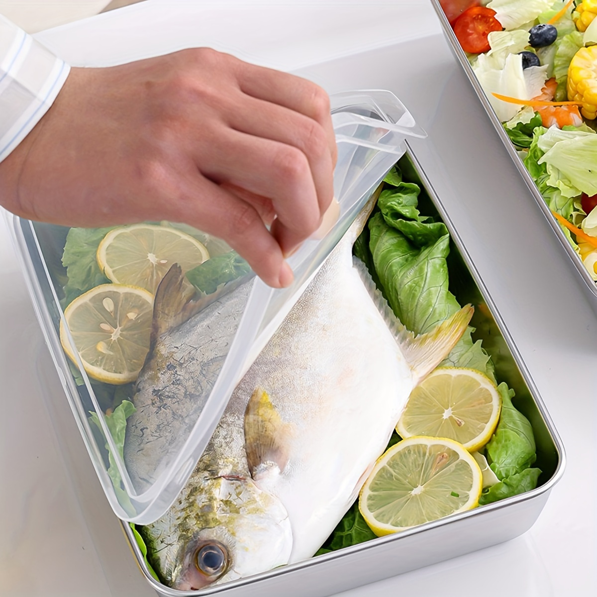 1-3 ชิ้น กล่องเก็บอาหารสแตนเลส - Food Storage Stainless Steel Containers บทวิจารณ์และราคา