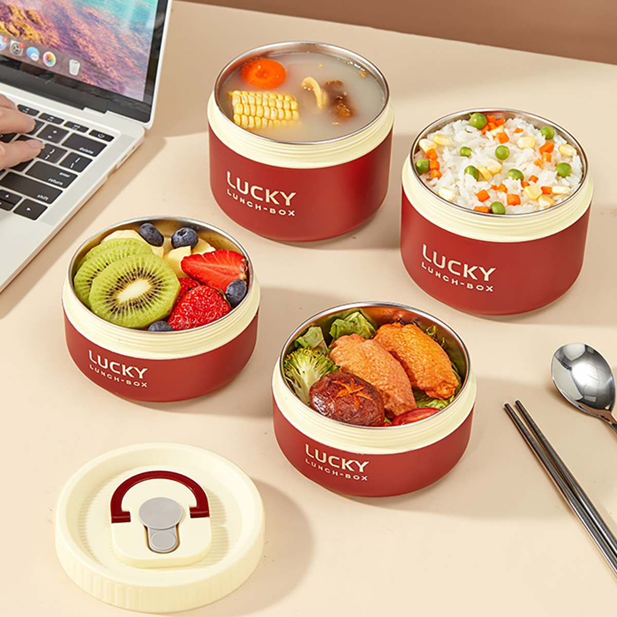 กล่องอาหารกลางวันสแตนเลส 304 แ - Food Storage Containers B&M บทวิจารณ์และราคา