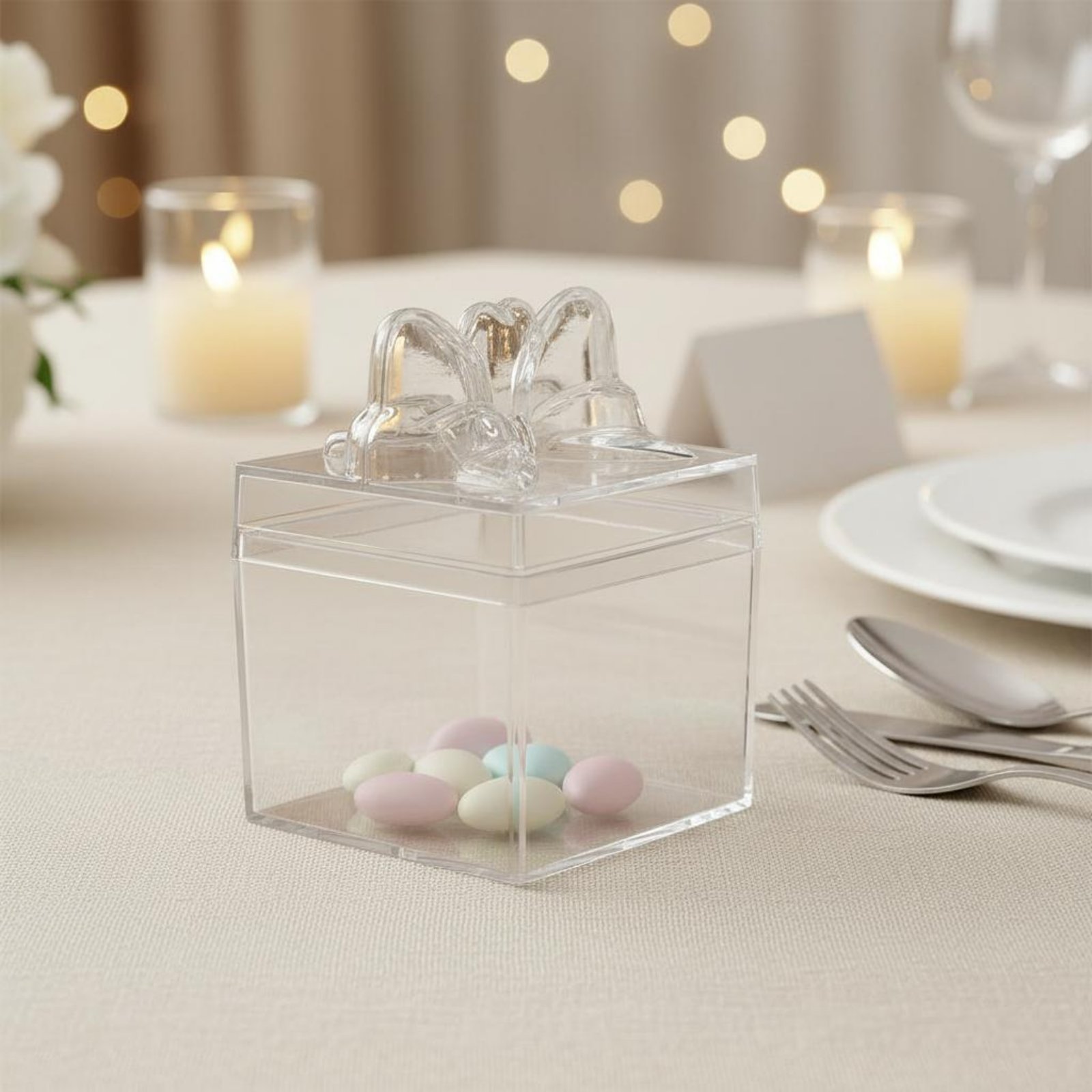 กล่องขนมพลาสติกใสพร้อมริบบิ้น  - Food Storage Plastic บทวิจารณ์และราคา