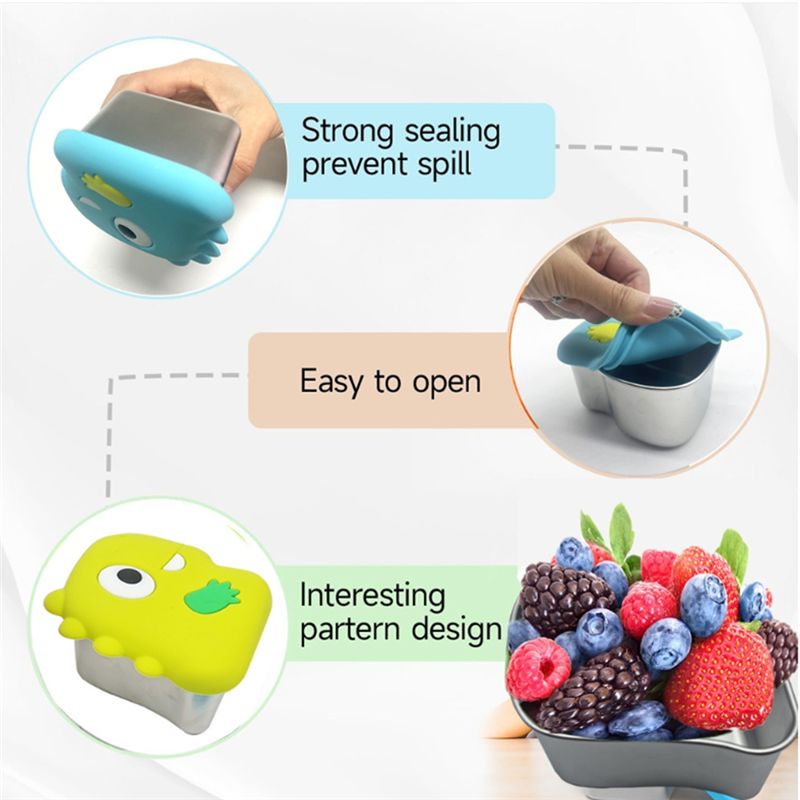 กล่องใส่ขนมสแตนเลส AA94-304 ลา - Food Storage Stainless Steel Containers บทวิจารณ์และราคา