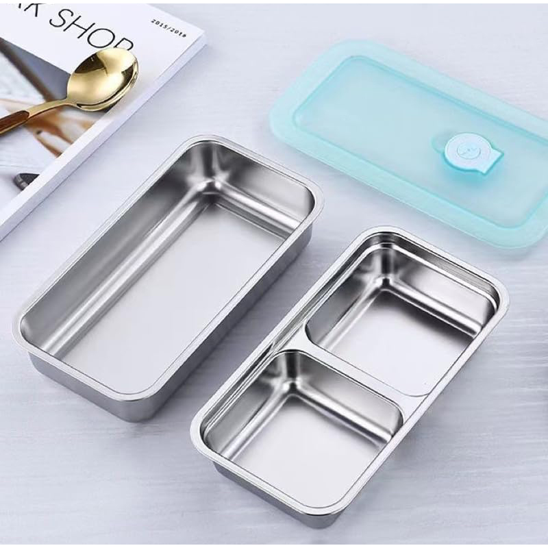 สแตนเลสแบบพกพาสดกล่องอาหารคอนเ - Food Storage Stainless Steel Containers บทวิจารณ์และราคา