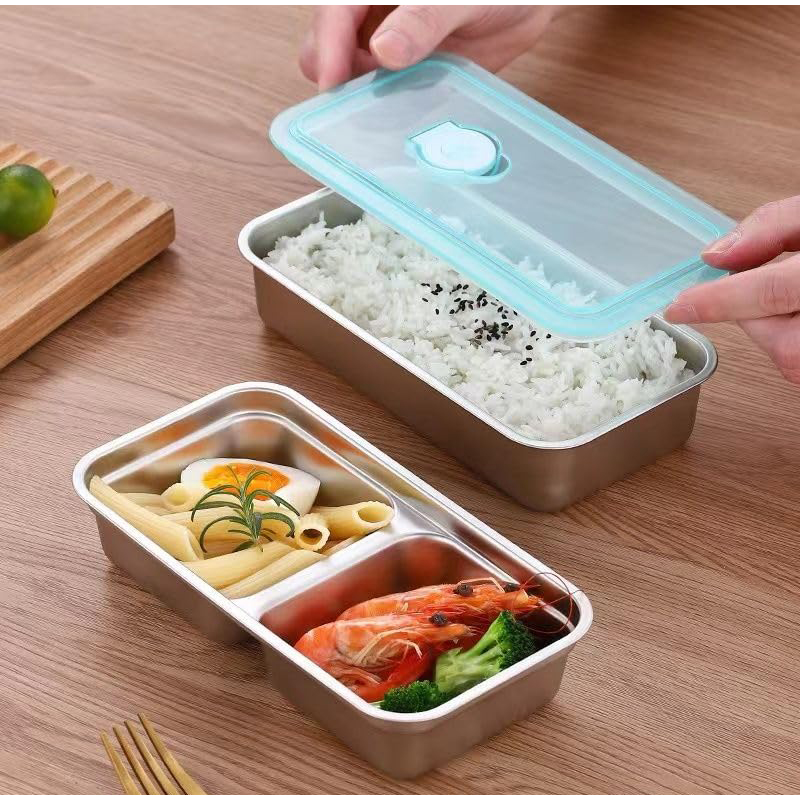 สแตนเลสแบบพกพาสดกล่องอาหารคอนเ - Food Storage Stainless Steel Containers บทวิจารณ์และราคา
