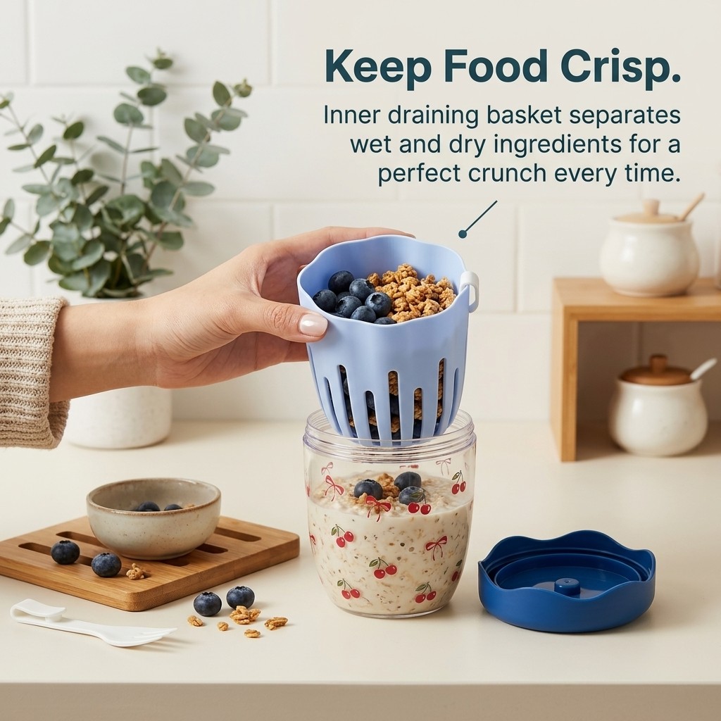 กล่องพลาสติกพกพาสำหรับใส่โอ๊ตม - Food Storage Handling บทวิจารณ์และราคา