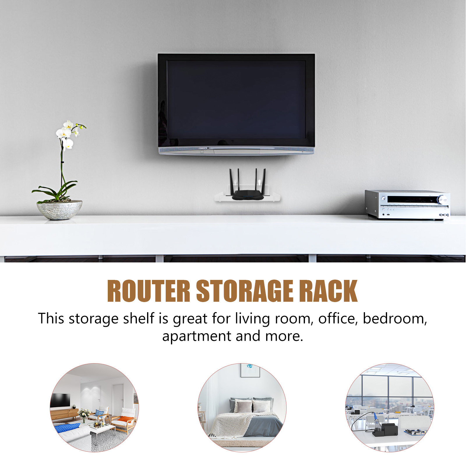 ที่แขวนเราเตอร์ติดผนังแบบไม่ต้ - Food Storage Rack บทวิจารณ์และราคา