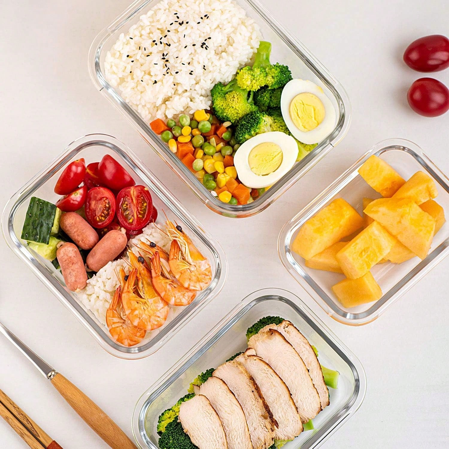 ชุดกล่องแก้วสำหรับเตรียมอาหาร  - Food Storage Containers B&M บทวิจารณ์และราคา