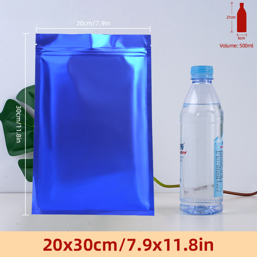 100 ชิ้น ถุงซิปฟอยล์สีน้ำเงินด - Food Storage Reusable Bags บทวิจารณ์และราคา