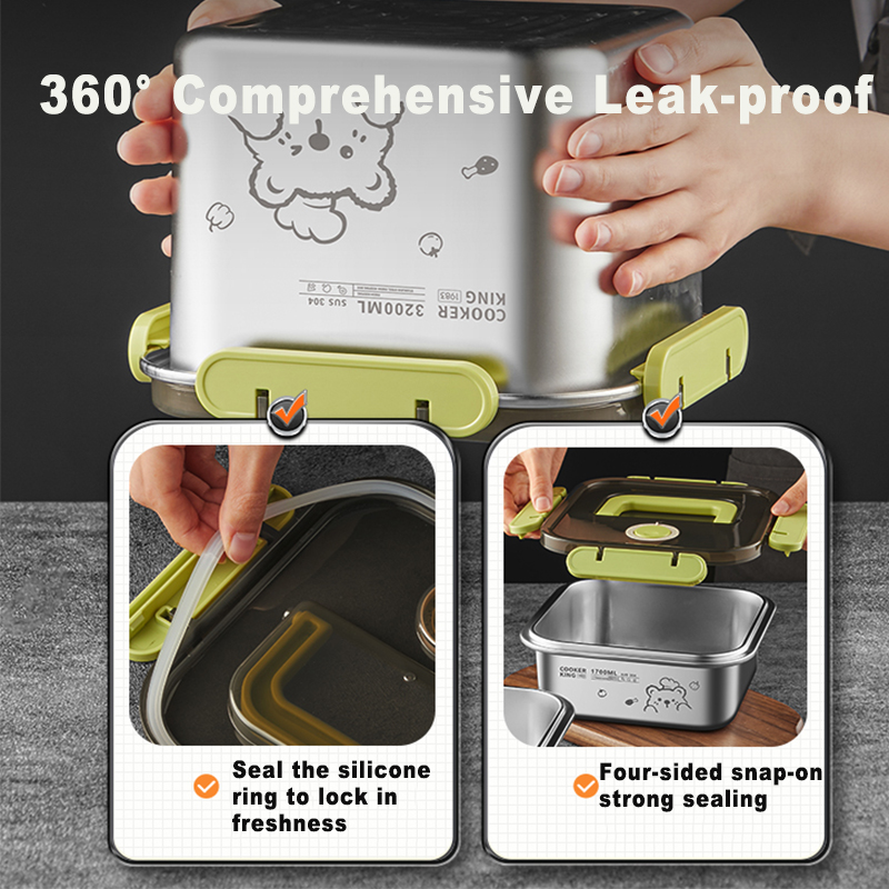 COOKER KING 420ml-6200ml ภาชนะ - Food Storage Stainless Steel Containers บทวิจารณ์และราคา