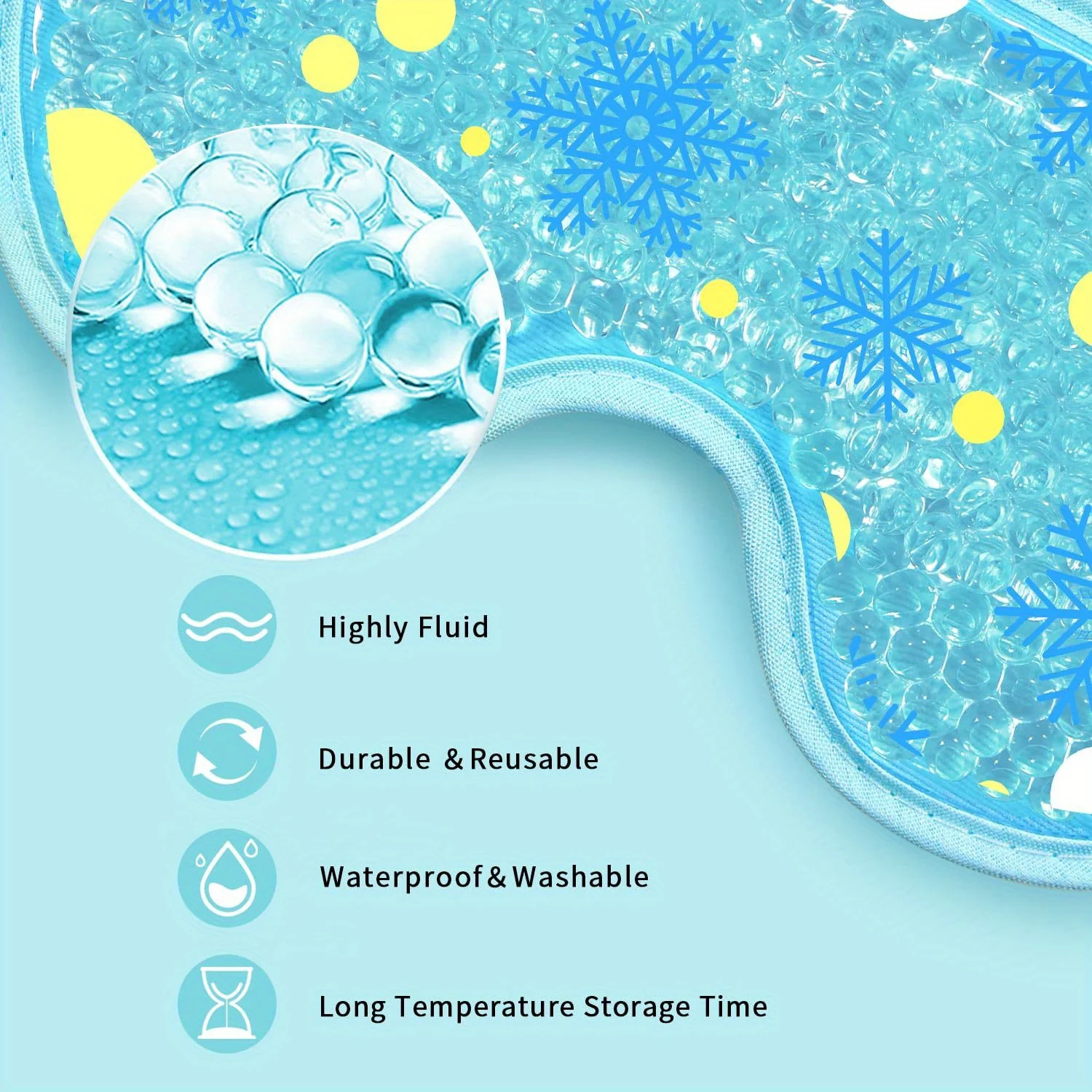 Cooling Eye Mask พร้อมเจลลูกปั - Cold Pack Ice Gel บทวิจารณ์และราคา