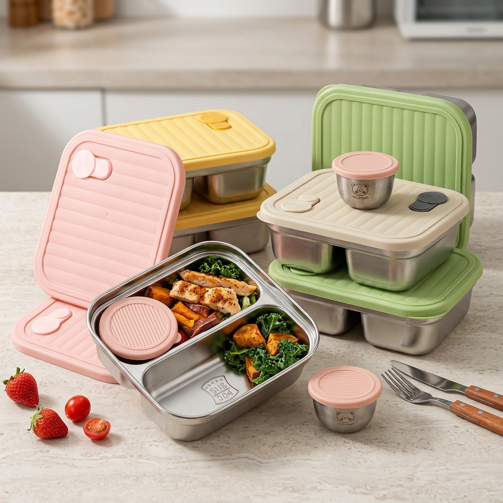 กล่องอาหารกลางวันสแตนเลส 304 แ - Food Storage Containers B&M บทวิจารณ์และราคา