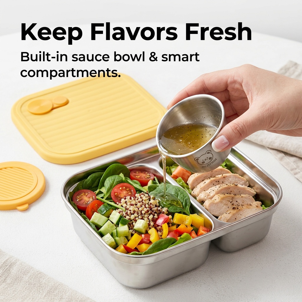 กล่องอาหารกลางวันสแตนเลส 304 แ - Food Storage Containers B&M บทวิจารณ์และราคา