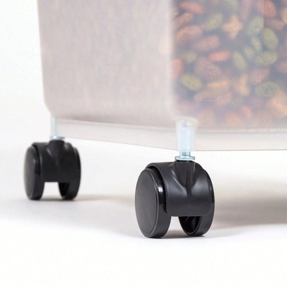 ถังเก็บของพลาสติกใสพร้อมล้อและ - Food Storage Dog บทวิจารณ์และราคา