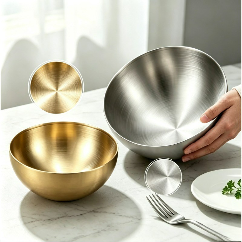 ชามผสมสแตนเลส ชามสลัดโลหะ ภาชน - Food Storage Stainless Steel Containers บทวิจารณ์และราคา